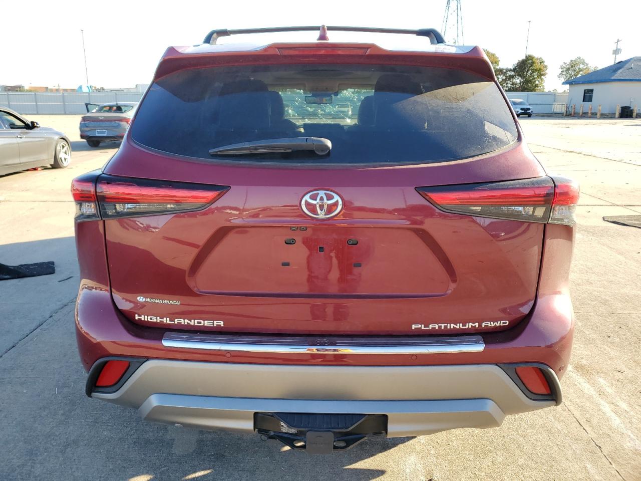 2020 Toyota Highlander VIN 5TDFZRBH4LS043667 Copart auction photo, hail / minor dent/scratches damage thumbnail 6
