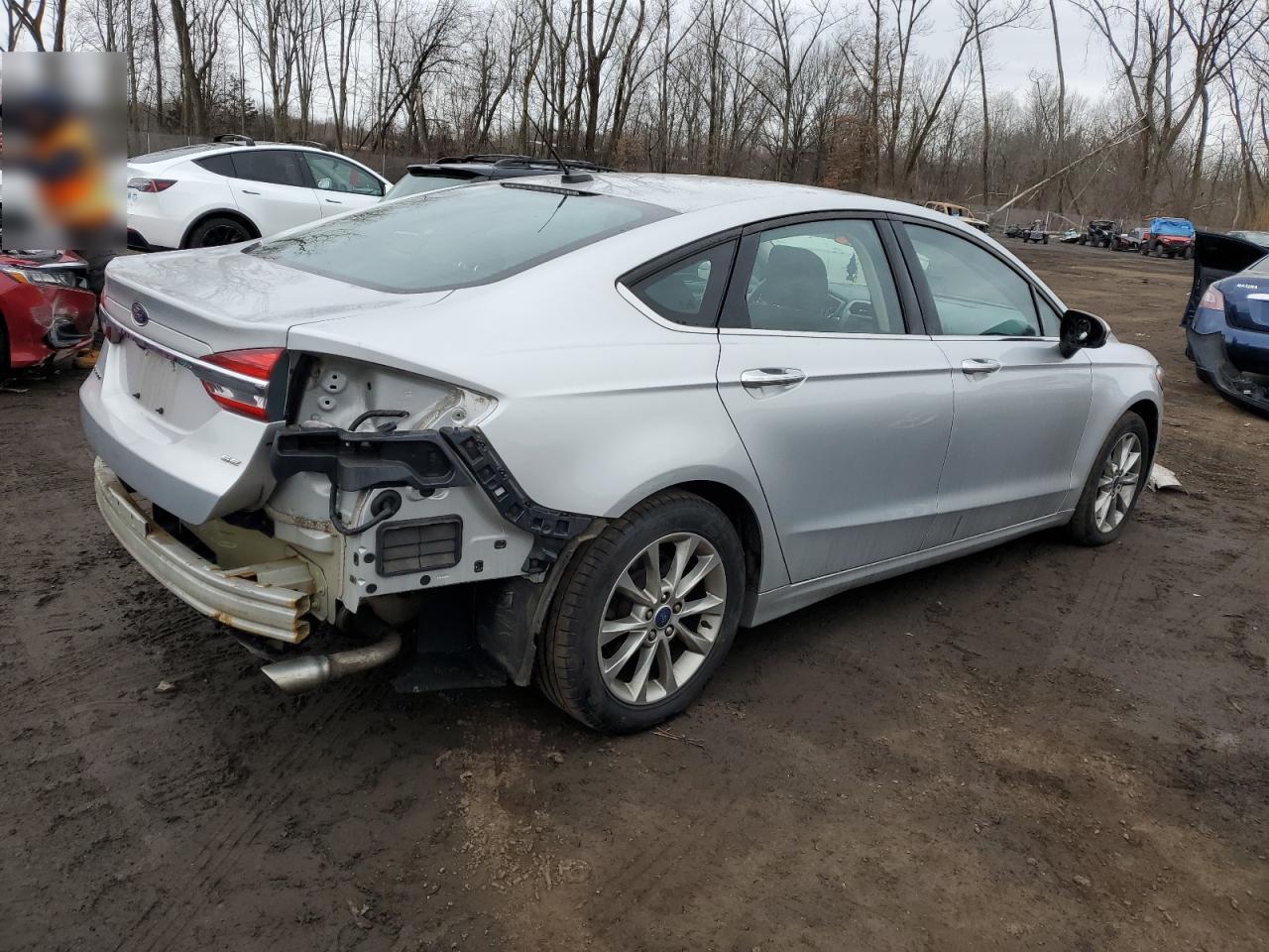2017 Ford Fusion VIN 3FA6P0H78HR153928 Copart auction photo, rear end / side damage thumbnail 3