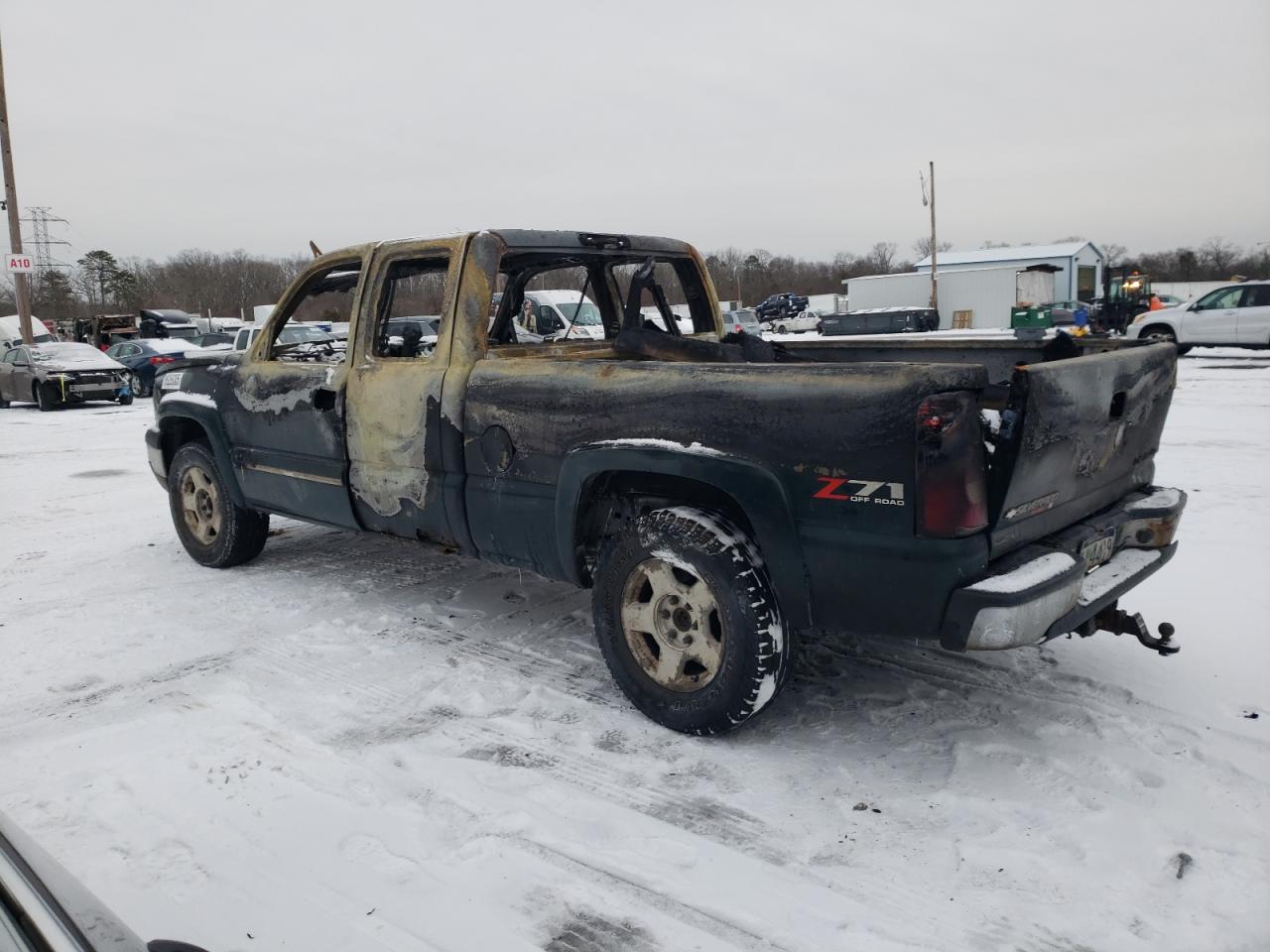 2004 Chevrolet Silverado VIN 1GCEK19T54E196061 Copart auction photo, burn / burn - engine damage thumbnail 2