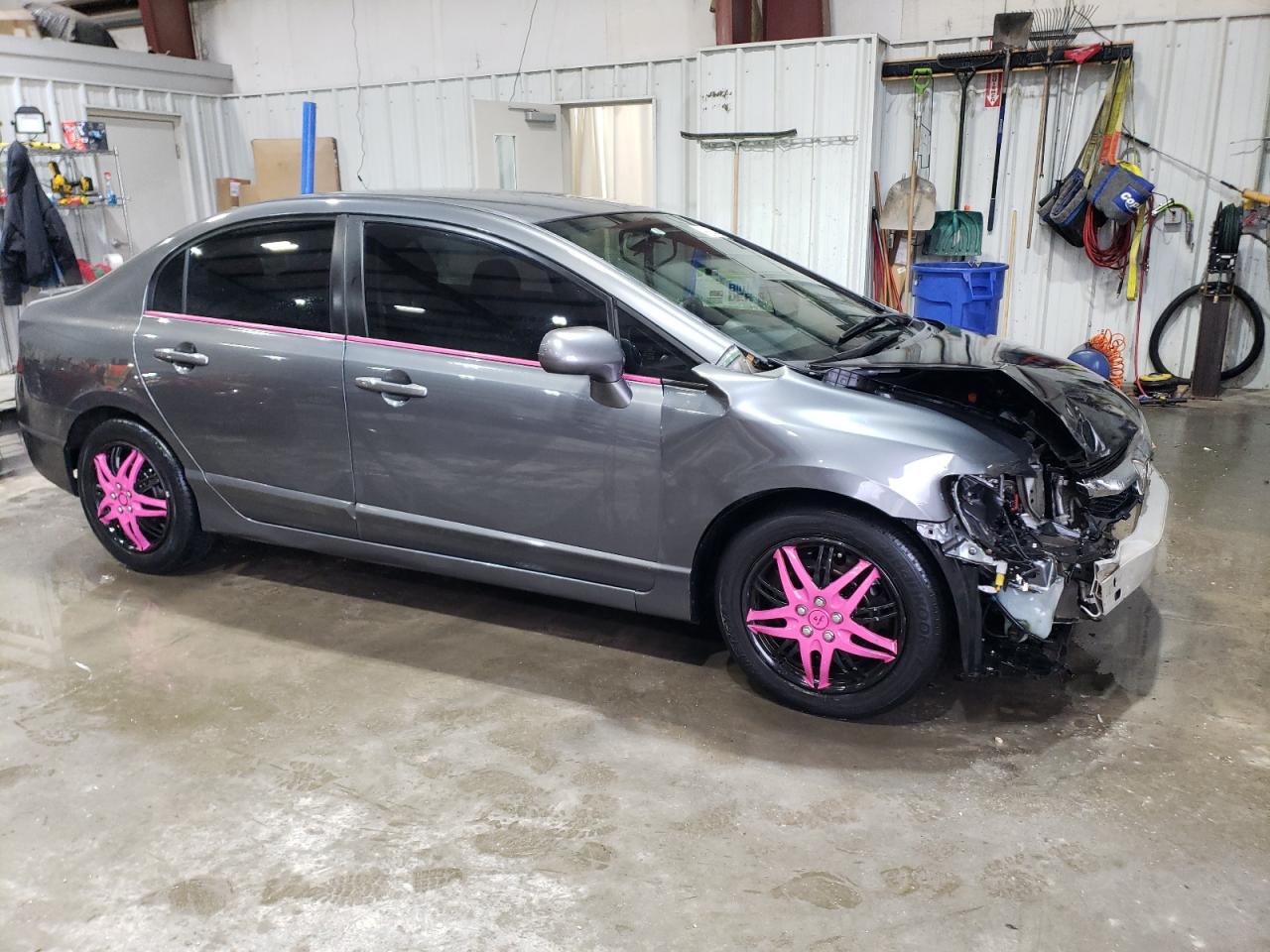 2010 Honda Civic VIN 2HGFA1F6XAH313418 Copart auction photo, front end / hail damage thumbnail 4