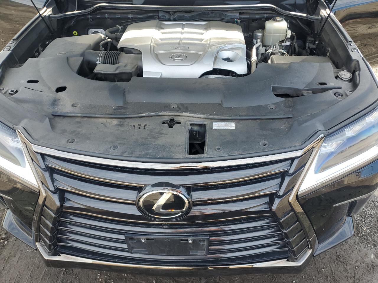 2021 Lexus LX VIN JTJDY7AX3M4334050 Copart auction photo, rear end / stripped damage thumbnail 12