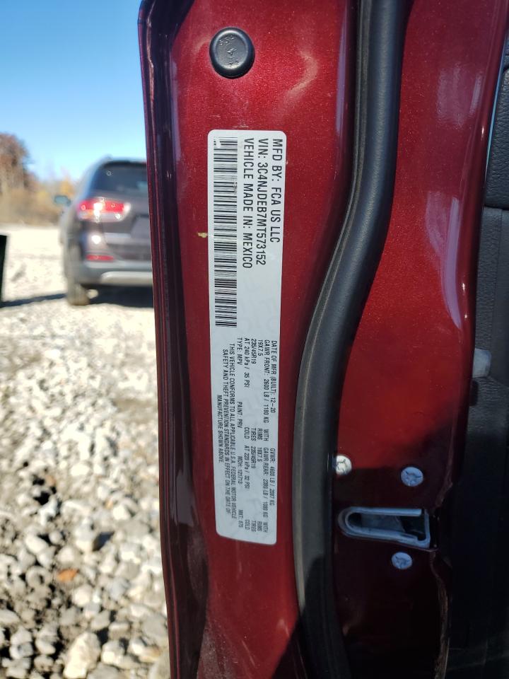 2021 Jeep Compass VIN 3C4NJDEB7MT573152 Copart auction photo, front end damage thumbnail 15