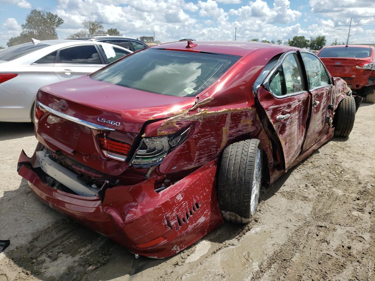 2013 Lexus LS VIN JTHBL5EF4D5123186 Copart auction photo, all over damage thumbnail 4