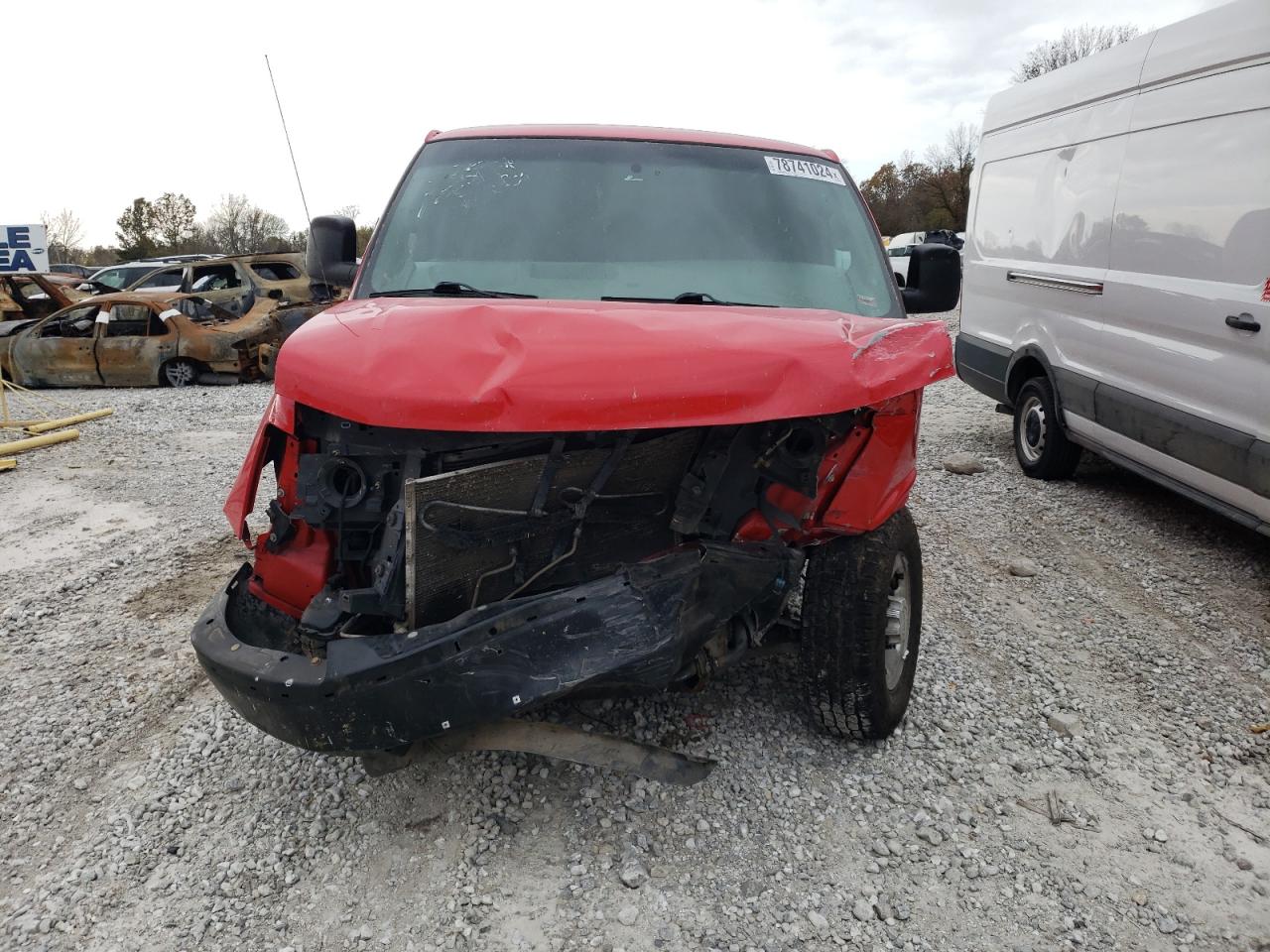 2016 Chevrolet Express VIN 1GCWGAFFXG1210018 Copart auction photo, front end / rear end damage thumbnail 5