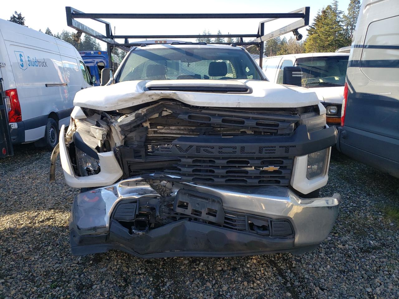 2022 Chevrolet Silverado VIN 1GB3WRE72NF318443 Copart auction photo, front end / minor dent/scratches damage thumbnail 5