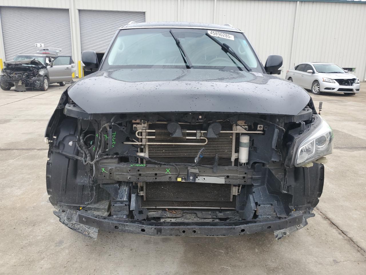2017 Infiniti QX80 VIN JN8AZ2NF9H9645499 Copart auction photo, front end damage thumbnail 5