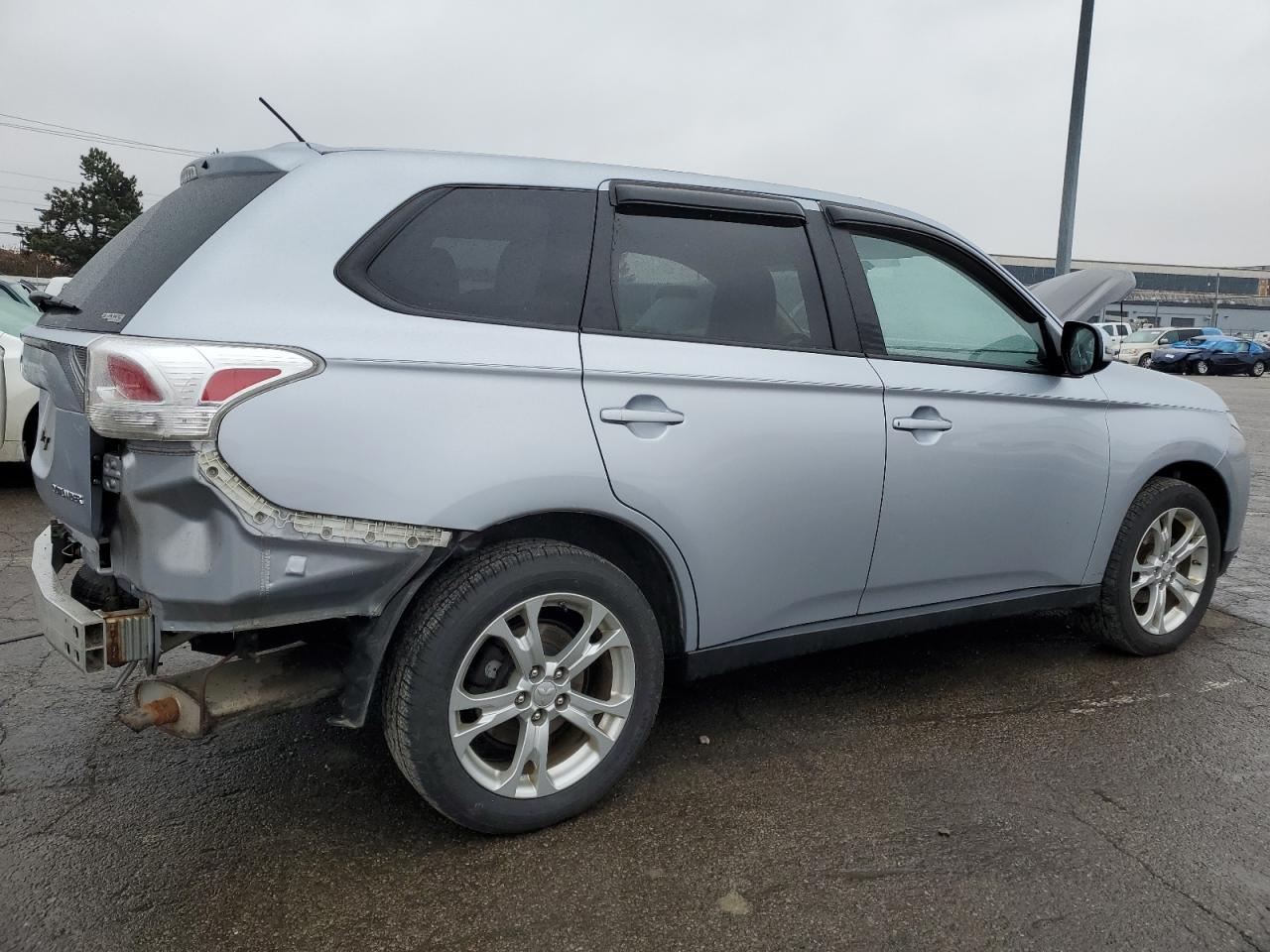 2014 Mitsubishi Outlander VIN JA4AZ3A35EZ000139 Copart auction photo, rear end / side damage thumbnail 3