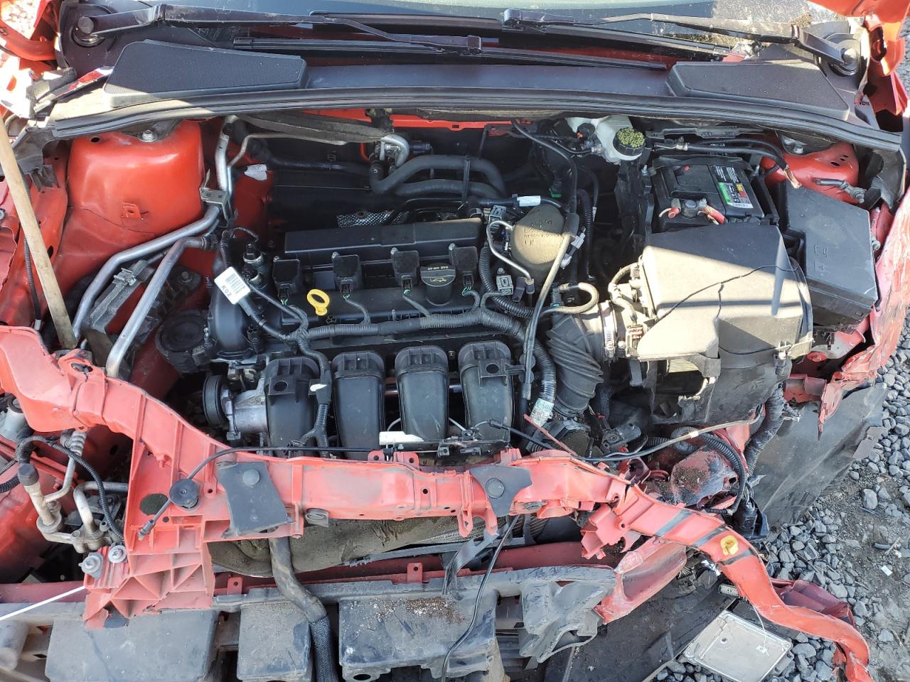 2012 Ford Focus VIN 1FAHP3F27CL190493 Copart auction photo, front end / undercarriage damage thumbnail 11