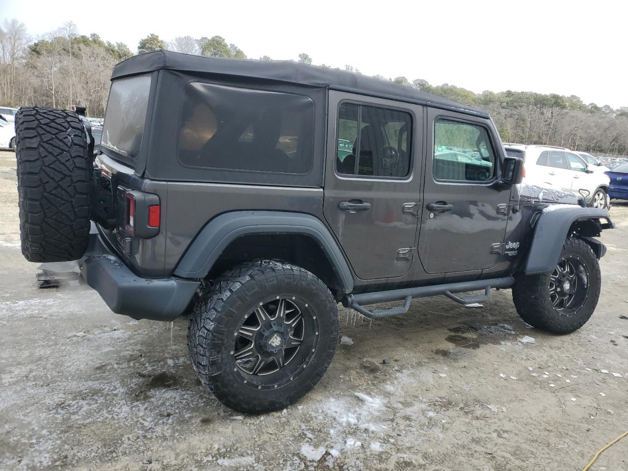 2019 Jeep Wrangler VIN 1C4HJXDG0KW540190 Copart auction photo, undercarriage / front end damage thumbnail 3