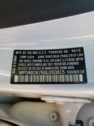 2016 Porsche Panamera VIN WP0AB2A79GL050815 Copart auction photo, front end / side damage thumbnail 12