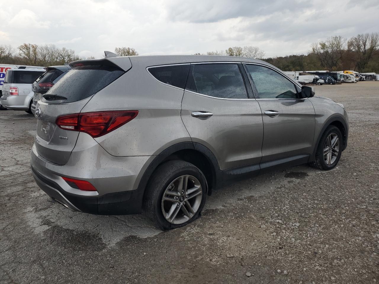 2017 Hyundai Santa Fe VIN 5XYZT3LB8HG392003 Copart auction photo, vandalism / all over damage thumbnail 3