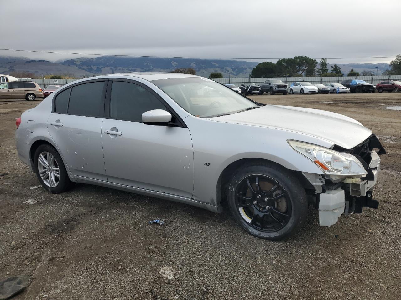 2015 Infiniti Q40 VIN JN1CV6AP1FM580957 Copart auction photo, all over damage thumbnail 4
