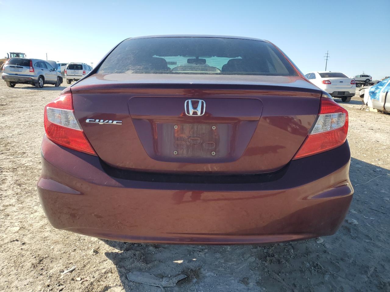 2012 Honda Civic VIN 2HGFB2F55CH503298 Copart auction photo, front end / minor dent/scratches damage thumbnail 6