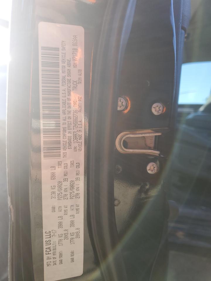 2017 RAM 1500 VIN 1C6RR7LT2HS862736 Copart auction photo, rear end damage thumbnail 12