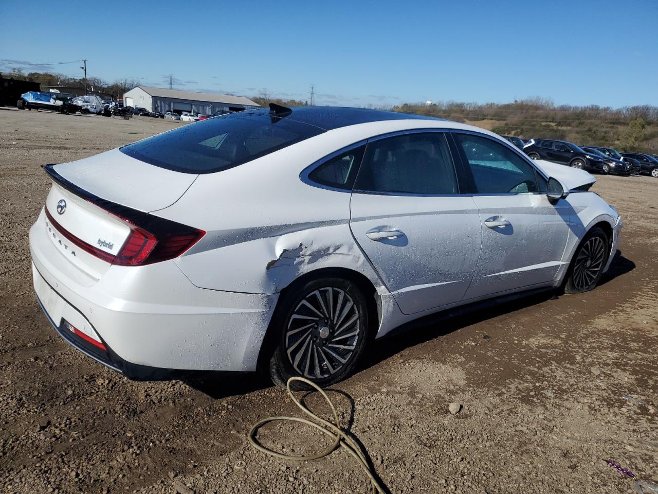 2021 Hyundai Sonata VIN KMHL54JJ5MA032614 Copart auction photo, front end / side damage thumbnail 3