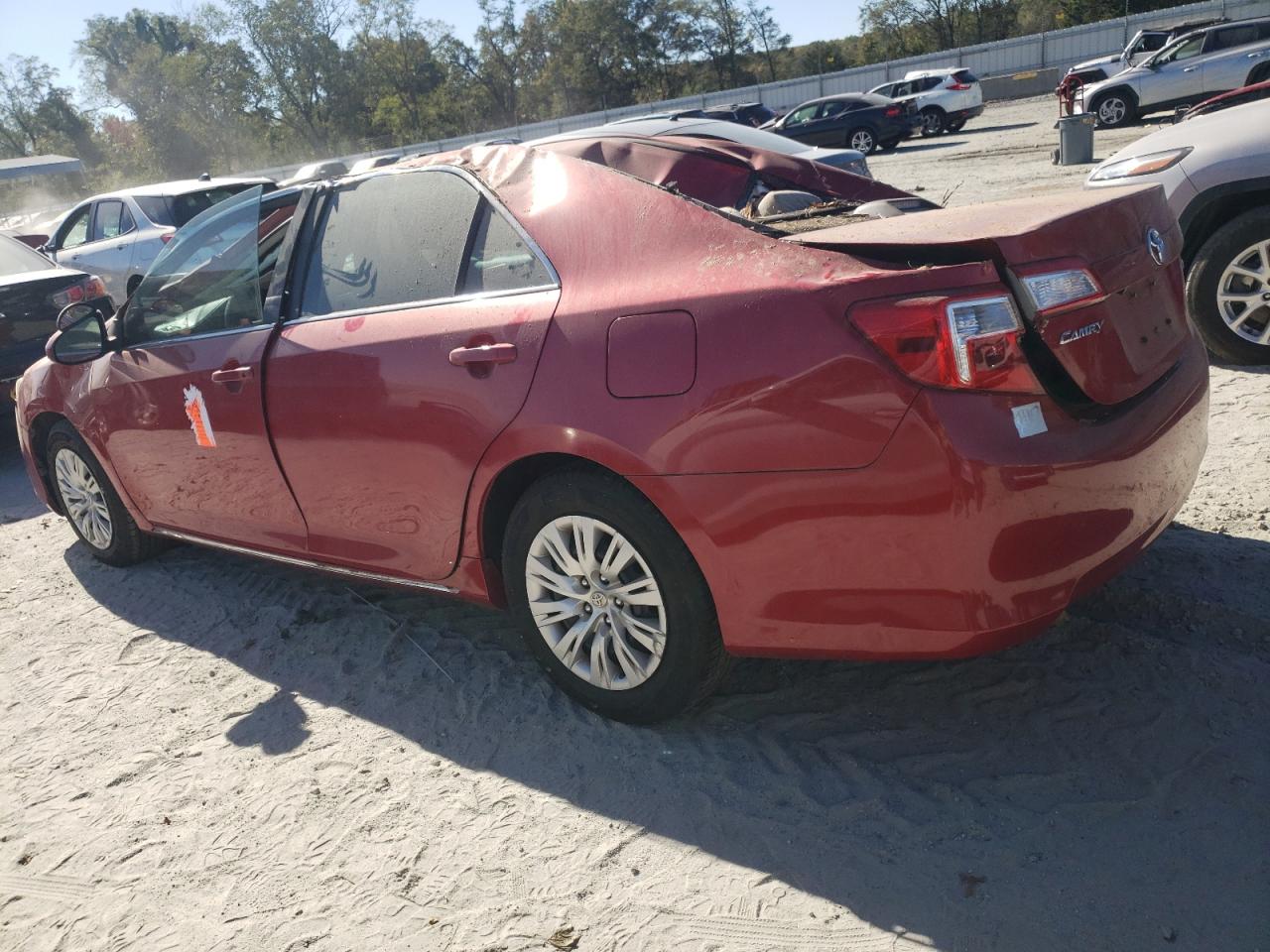 2014 Toyota Camry VIN 4T1BF1FK5EU859828 Copart auction photo, top/roof damage thumbnail 2