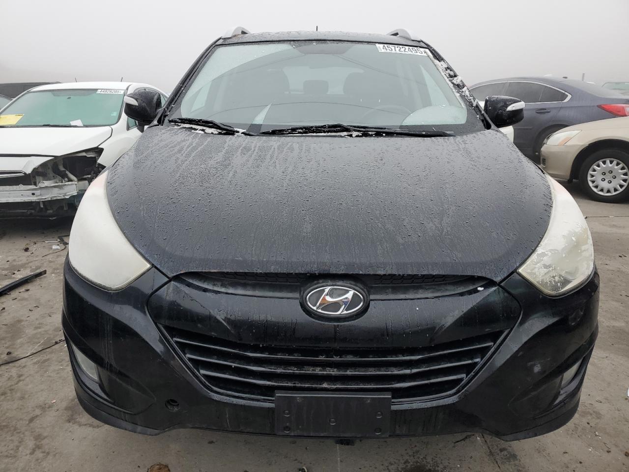 2013 Hyundai Tucson VIN KM8JUCAC2DU566397 Copart auction photo, front end / side damage thumbnail 5