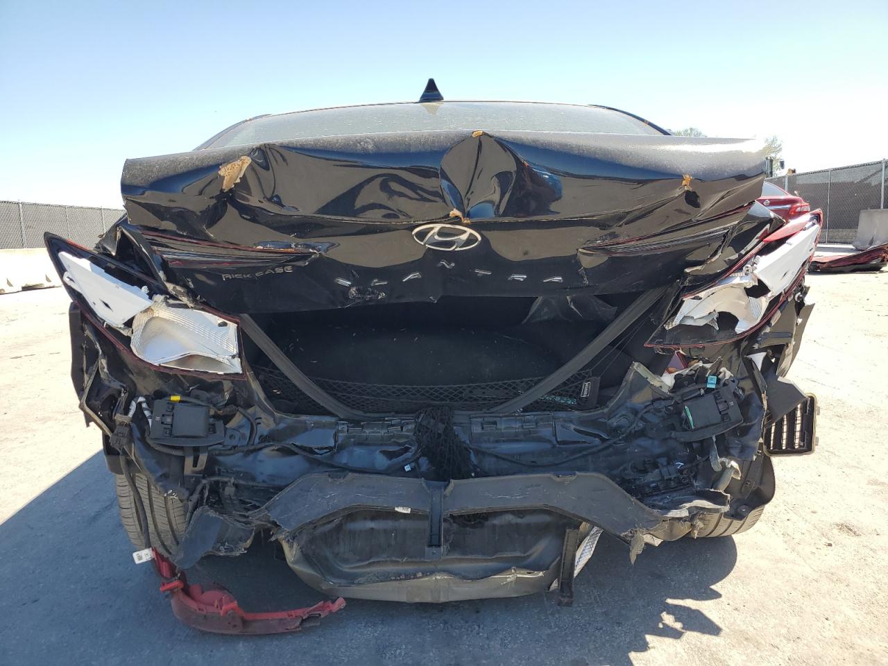 2020 Hyundai Elantra VIN KMHD84LFXLU105722 Copart auction photo, rear end / front end damage thumbnail 6