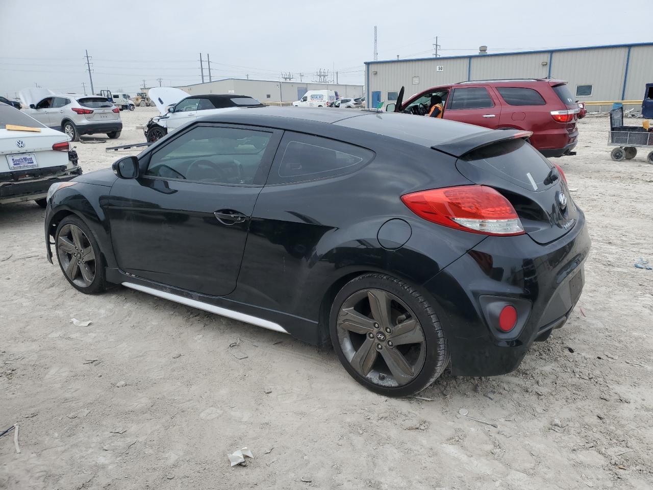 2014 Hyundai Veloster VIN KMHTC6AE6EU182896 Copart auction photo, front end / undercarriage damage thumbnail 2