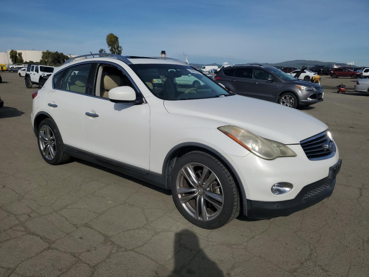2012 Infiniti EX VIN JN1AJ0HR0CM452714 Copart auction photo, vandalism damage thumbnail 4