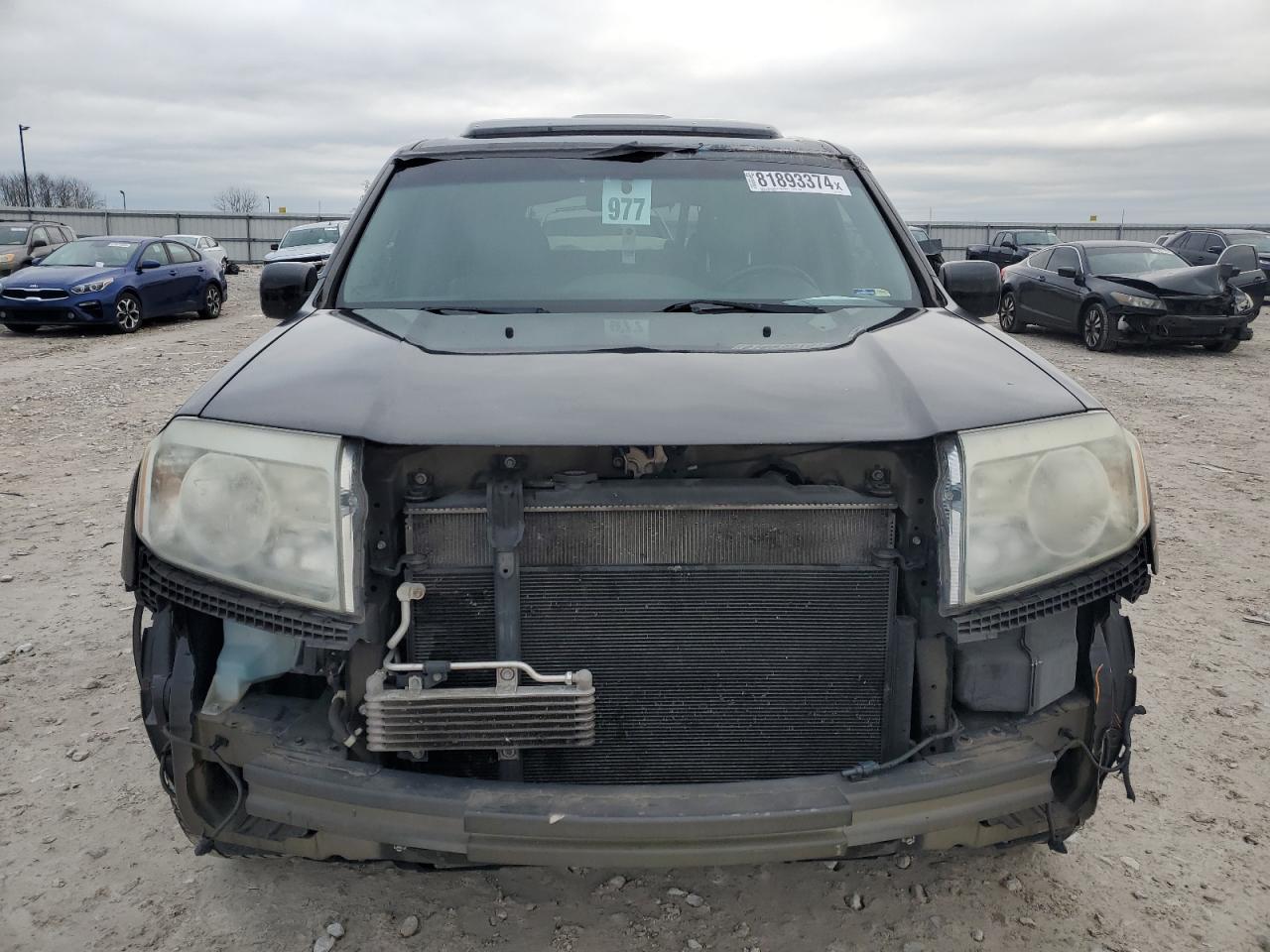 2011 Honda Pilot VIN 5FNYF3H79BB047472 Copart auction photo, front end damage thumbnail 5