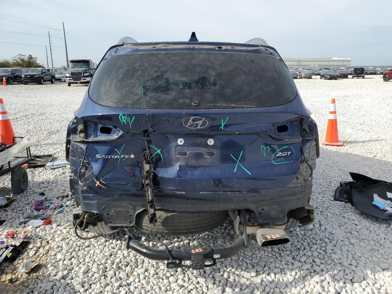2019 Hyundai Santa Fe VIN 5NMS53AA1KH127104 Copart auction photo, rear end damage thumbnail 6