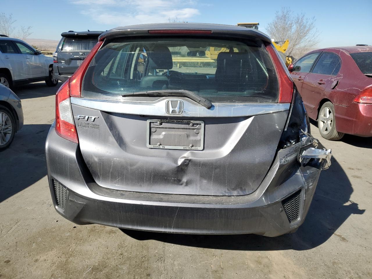 2015 Honda Fit VIN 3HGGK5H87FM766752 Copart auction photo, rear end / side damage thumbnail 6