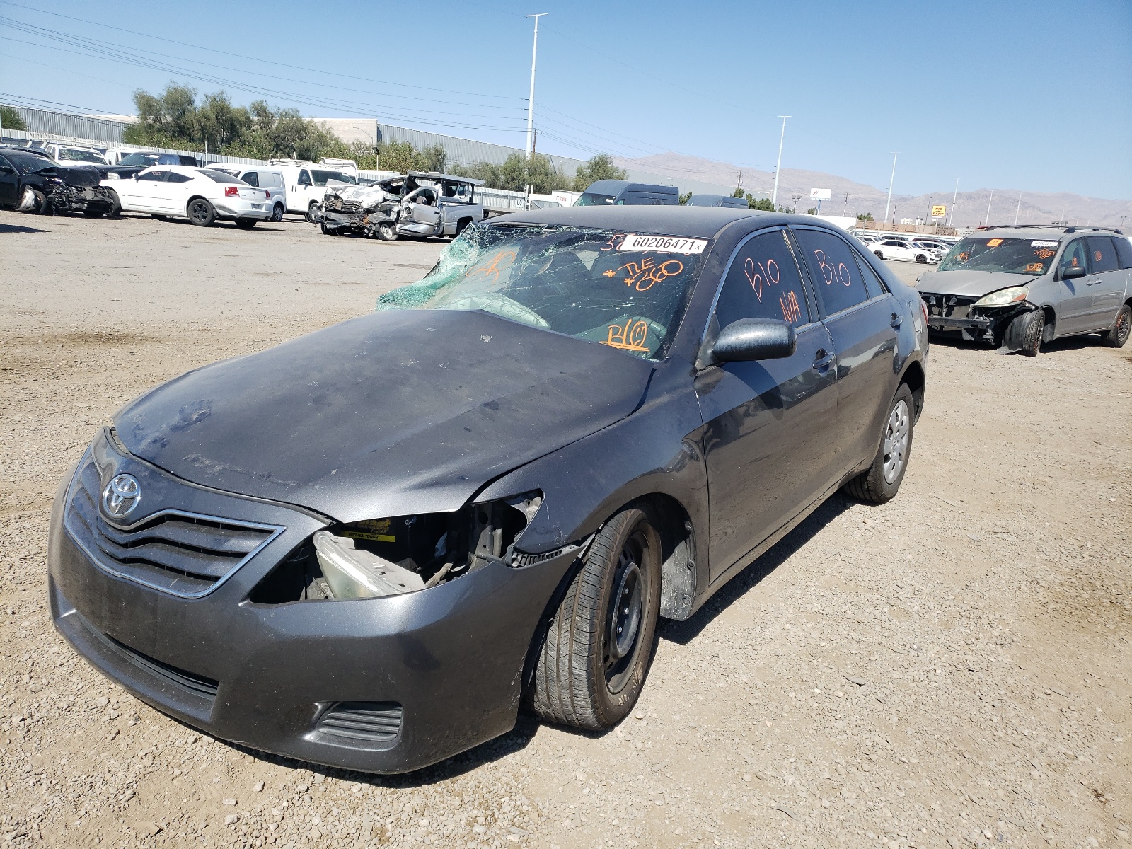 2011 Toyota Camry VIN 4T1BF3EK4BU132057 Copart auction photo, front end / side damage thumbnail 2