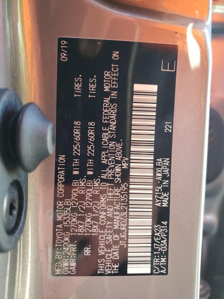 2020 Lexus NX VIN JTJGJRDZ3L2135195 Copart auction photo, undercarriage / front end damage thumbnail 13