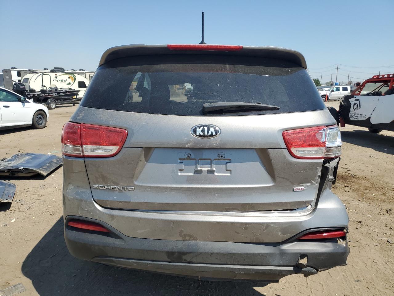 2016 KIA Sorento VIN 5XYPG4A34GG002378 Copart auction photo, all over / undercarriage damage thumbnail 6