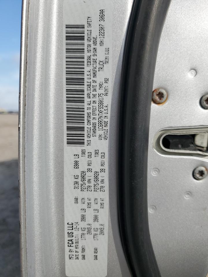 2015 RAM 1500 VIN 1C6RR7NTXFS580175 Copart auction photo, front end / minor dent/scratches damage thumbnail 12