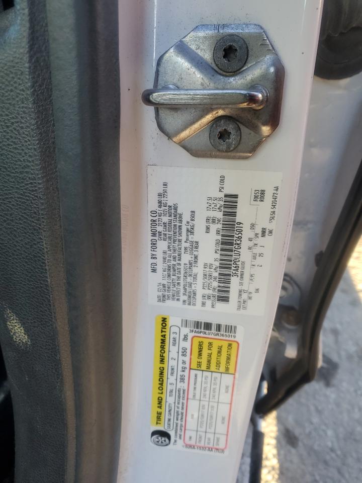 2016 Ford Fusion VIN 3FA6P0LU7GR365019 Copart auction photo, all over damage thumbnail 12