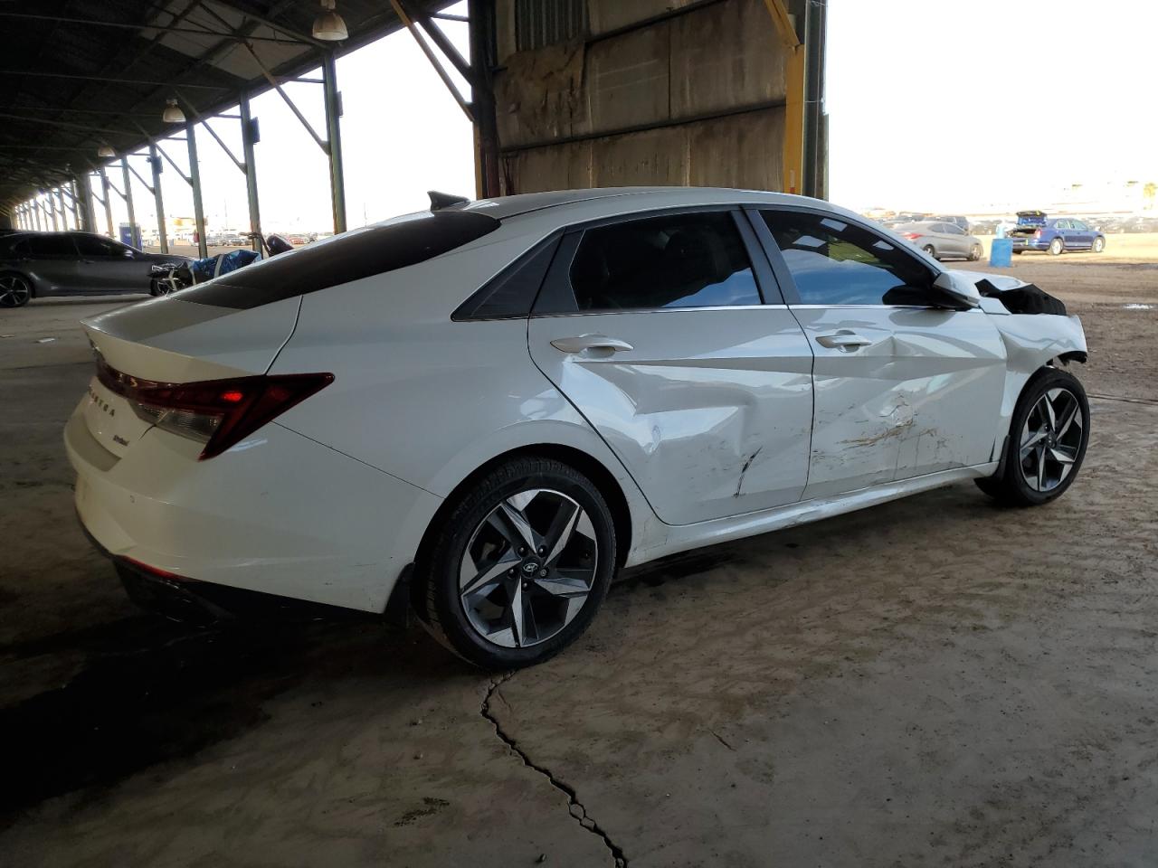 2022 Hyundai Elantra VIN 5NPLP4AG1NH072329 Copart auction photo, front end / side damage thumbnail 3