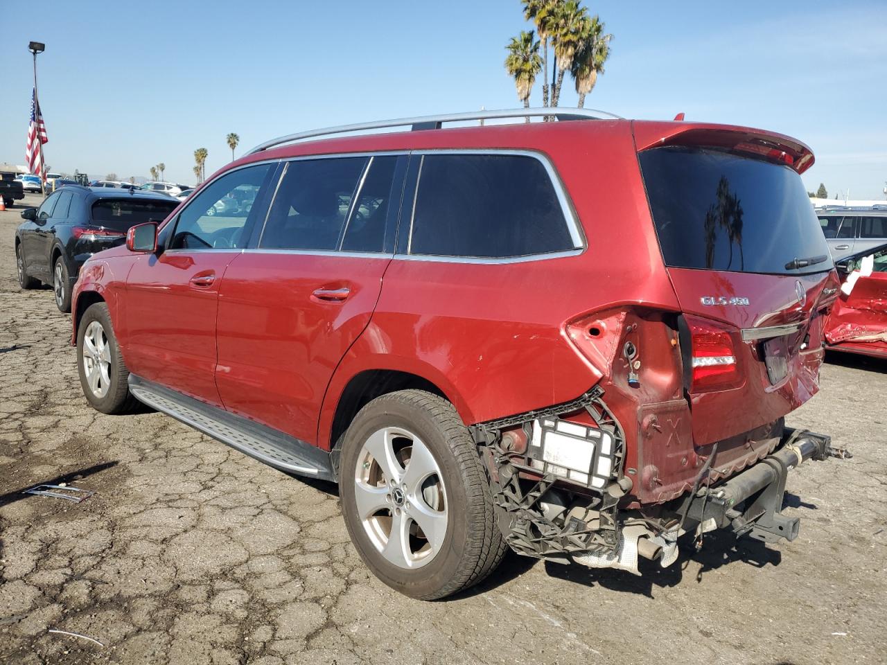 2017 Mercedes-Benz GLS-klasse VIN 4JGDF6EE0HA924818 Copart auction photo, rear end / front end damage thumbnail 2