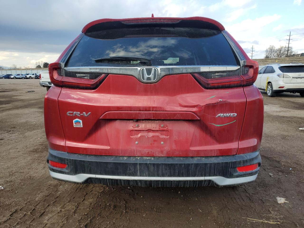 2021 Honda CR-V VIN 2HKRW2H8XMH601856 Copart auction photo, front end / rear end damage thumbnail 6