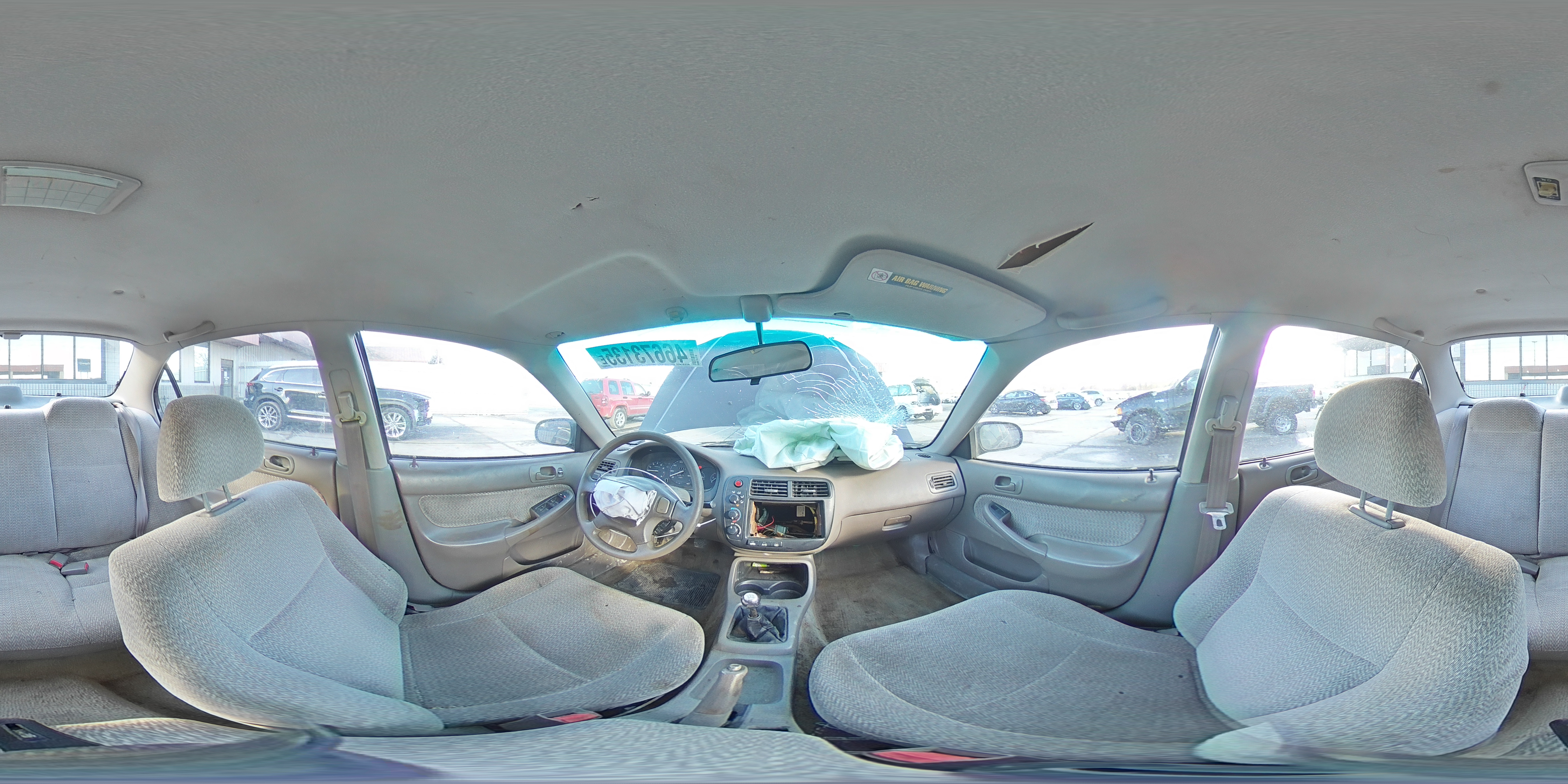 2000 Honda Civic VIN 2HGEJ6570YH546091 Copart auction photo, front end / undercarriage damage thumbnail 12