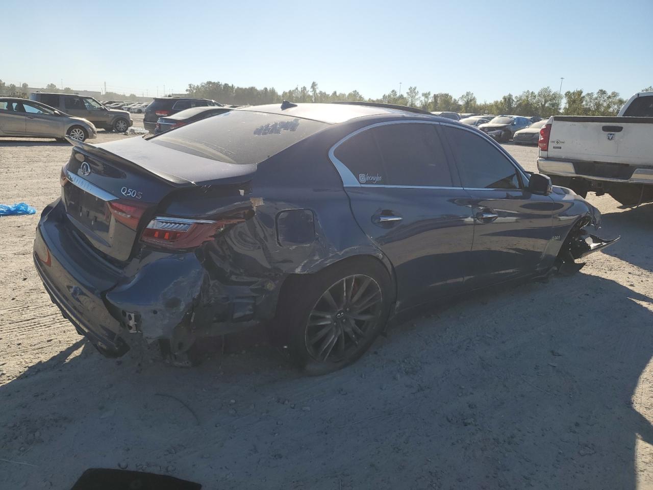 2019 Infiniti Q50 VIN JN1FV7AP2KM760946 Copart auction photo, all over damage thumbnail 3