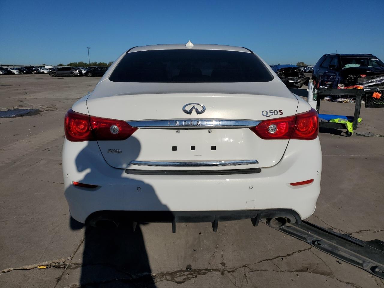2015 Infiniti Q50 VIN JN1BV7AR5FM392199 Copart auction photo, front end damage thumbnail 6