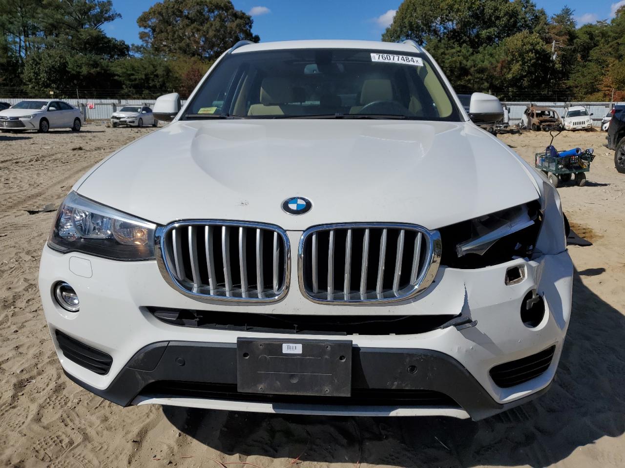 2017 BMW X3 VIN 5UXWX9C54H0D97923 Copart auction photo, front end / minor dent/scratches damage thumbnail 5