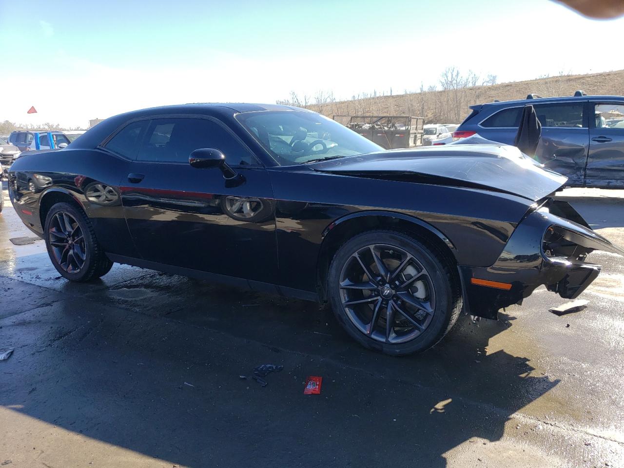 2021 Dodge Challenger VIN 2C3CDZKG2MH668176 Copart auction photo, front end / side damage thumbnail 4
