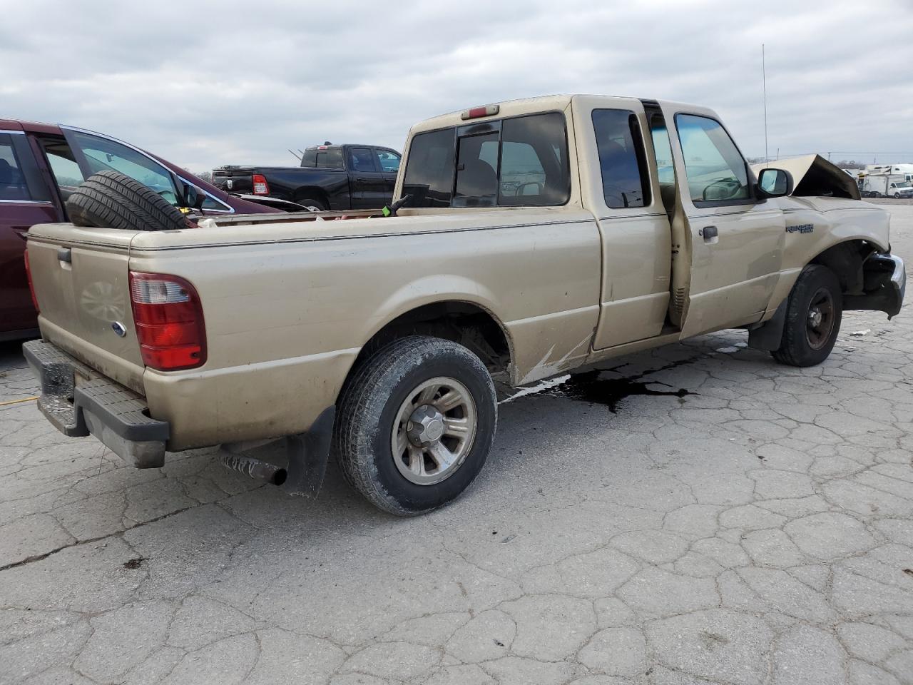 2002 Ford Ranger VIN 1FTYR44V82TA74645 Copart auction photo, all over damage thumbnail 3
