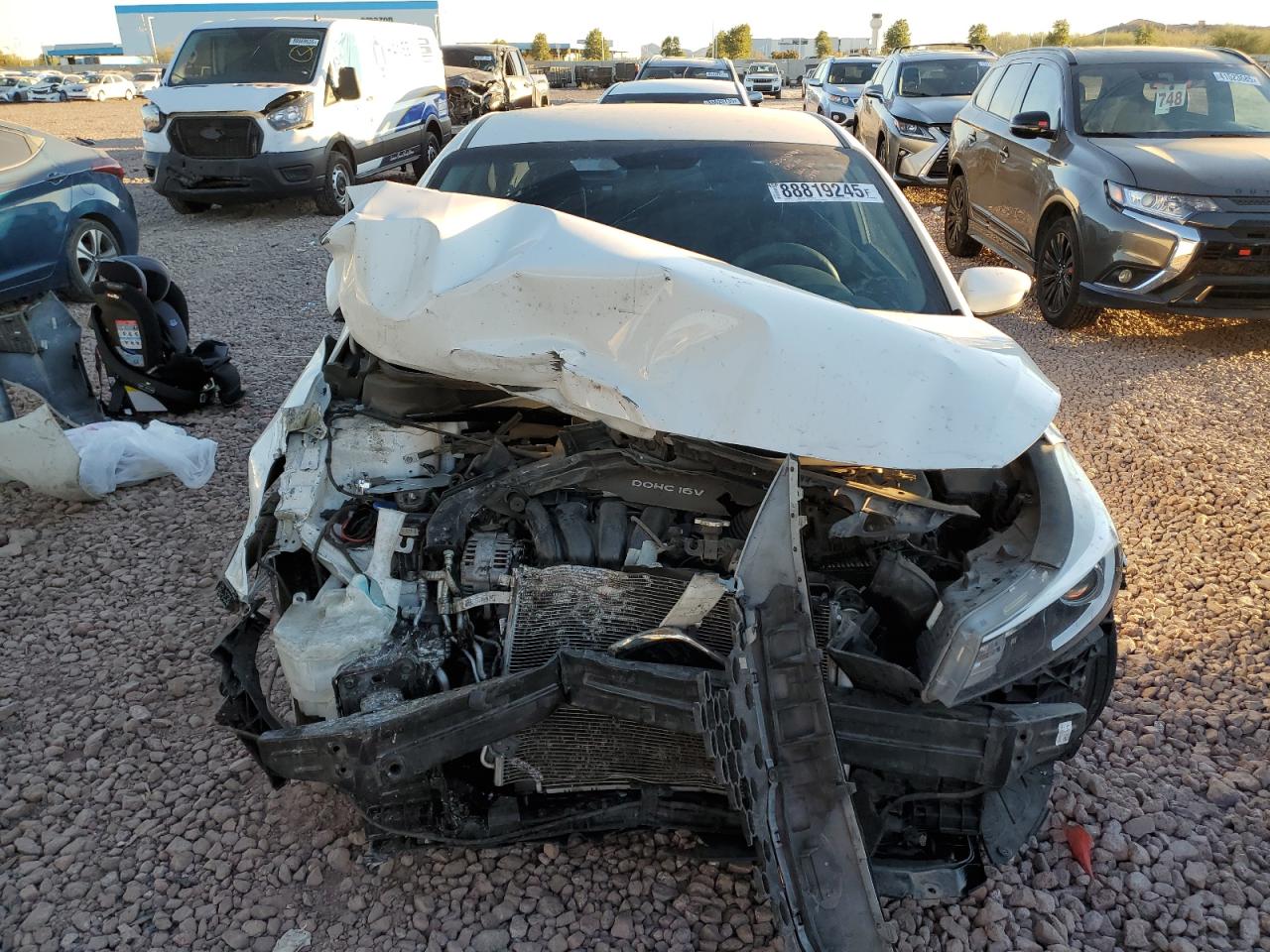 2017 KIA Forte VIN 3KPFK4A76HE142895 Copart auction photo, front end damage thumbnail 5