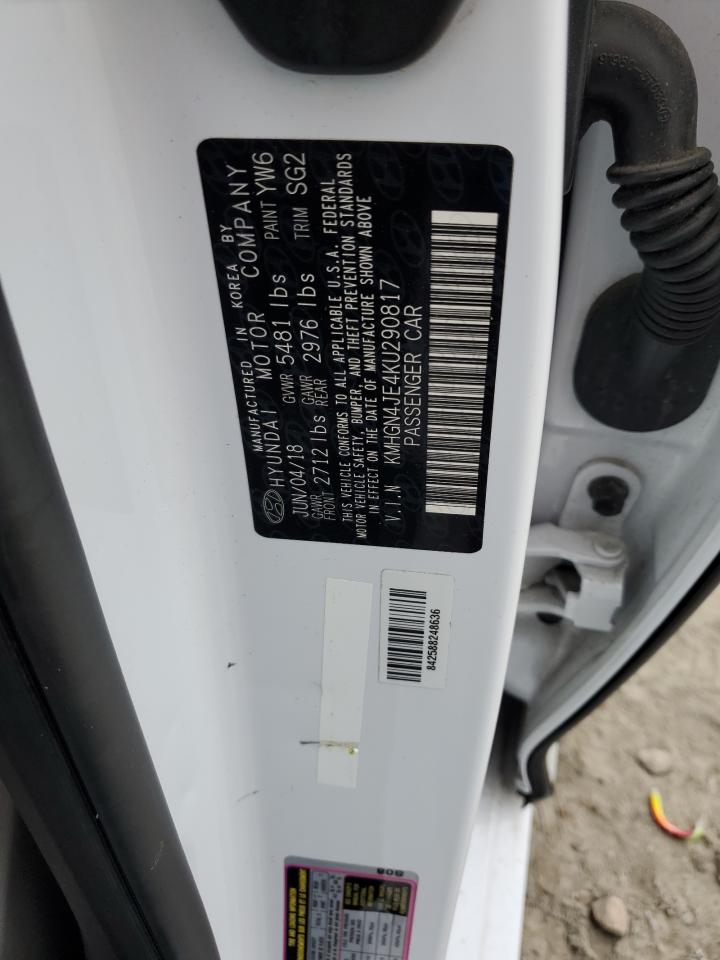 2019 Genesis G80 VIN KMHGN4JE4KU290817 Copart auction photo, front end damage thumbnail 15
