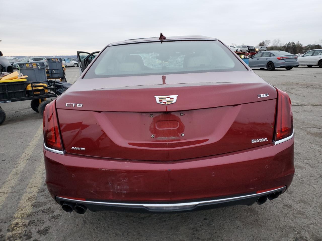 2017 Cadillac CT6 VIN 1G6KB5RS3HU194339 Copart auction photo, front end / top/roof damage thumbnail 6