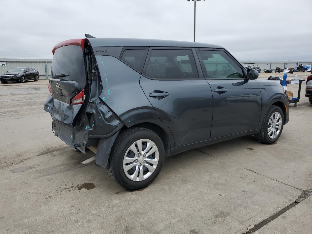 2020 KIA Soul VIN KNDJ23AU1L7717021 Copart auction photo, rear end damage thumbnail 3