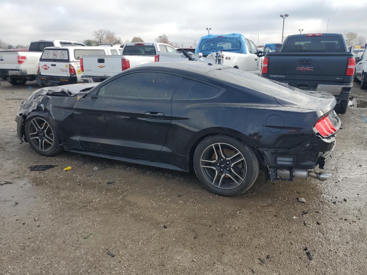 2019 Ford Mustang VIN 1FA6P8TH8K5114815 Copart auction photo, front end / rear end damage thumbnail 2