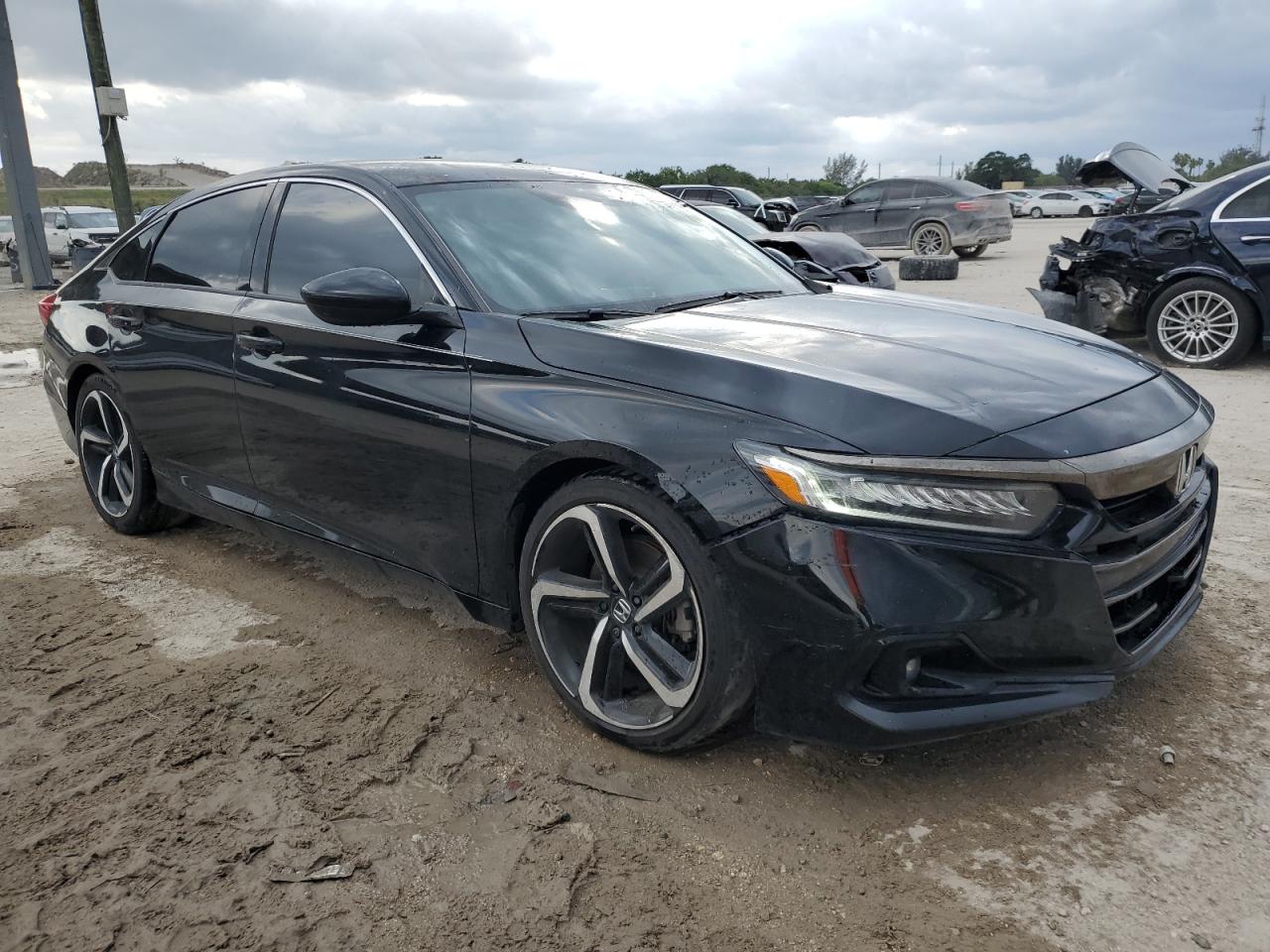 2022 Honda Accord VIN 1HGCV1F32NA064789 Copart auction photo, rear end / all over damage thumbnail 4