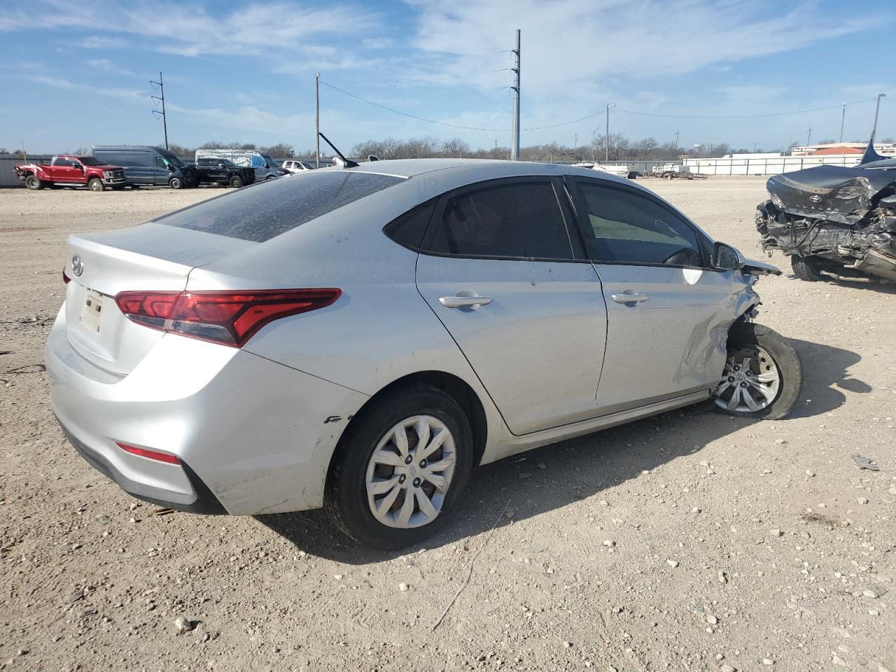 2019 Hyundai Accent VIN 3KPC24A32KE071086 Copart auction photo, front end damage thumbnail 3