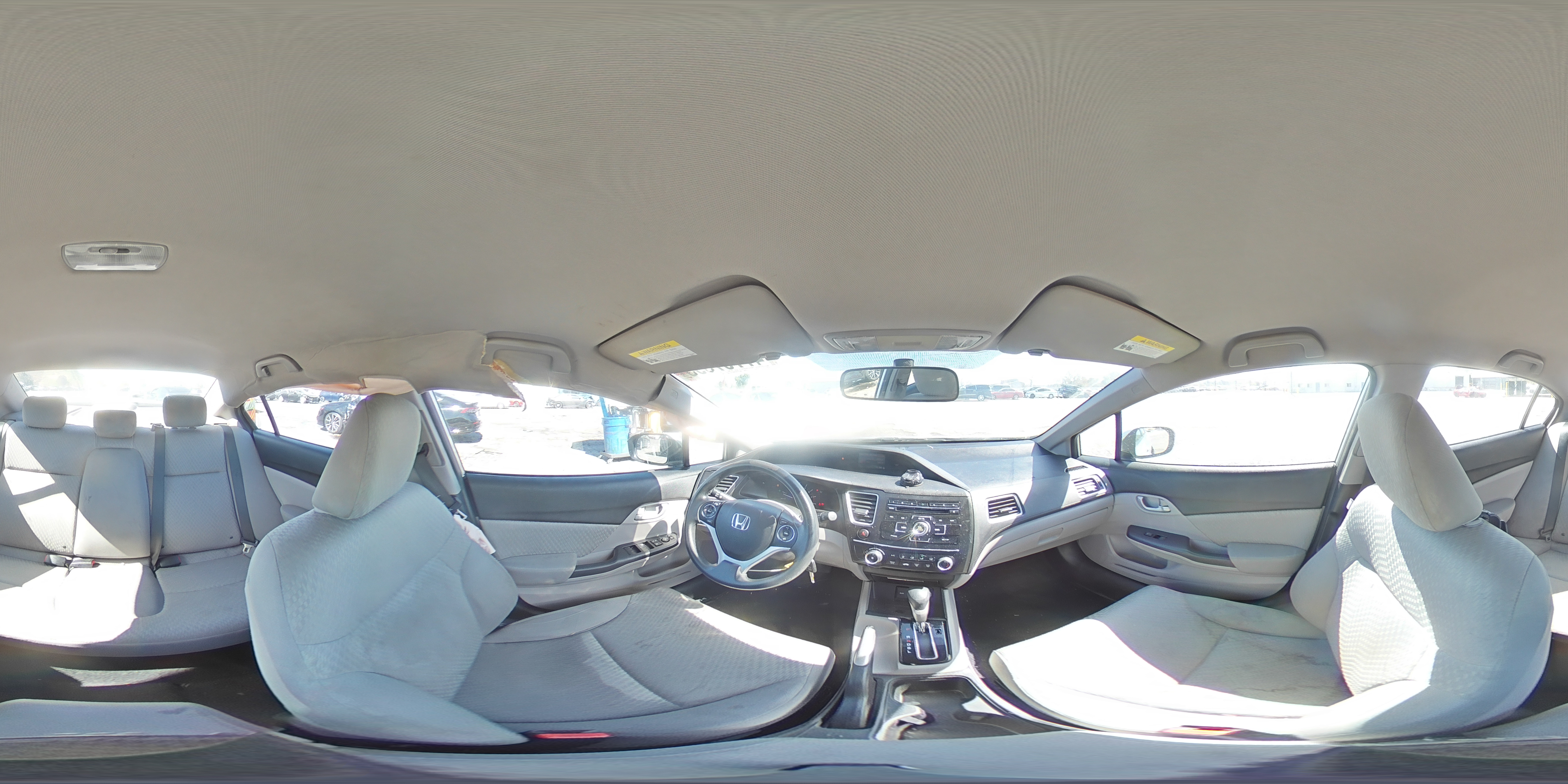 2015 Honda Civic VIN 19XFB2F50FE248946 Copart auction photo, rear end / side damage thumbnail 12