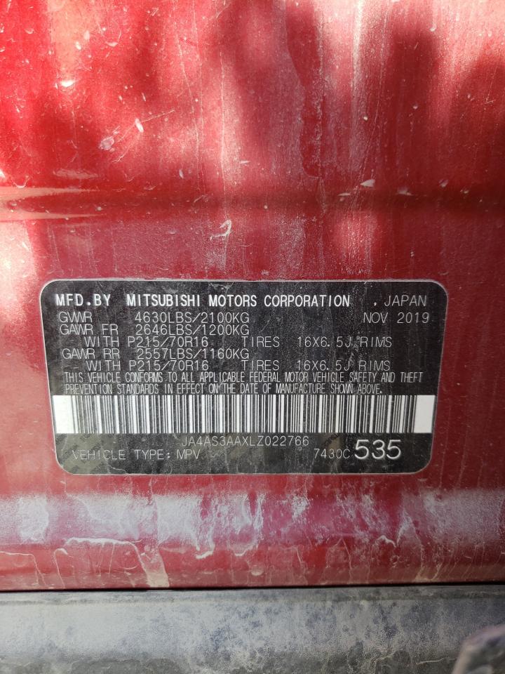 2020 Mitsubishi Eclipse VIN JA4AS3AAXLZ022766 Copart auction photo, all over / top/roof damage thumbnail 15